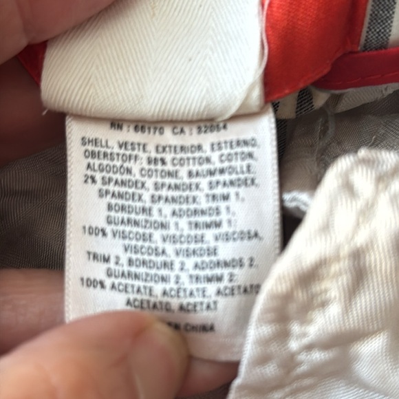 Cartonnier by Anthropologie Stitched Striped  Rainbow Embroidered Pants size 10 - Picture 7 of 7